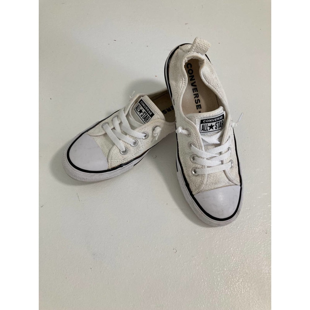 CONVERSE Chuck Taylor All Stars Size 7 Knit Weave Slip Sneakers Low Top, White